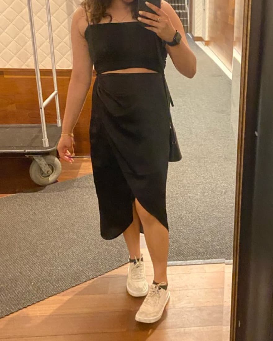 Dressy Mid Length Black Skirt  - Image 1