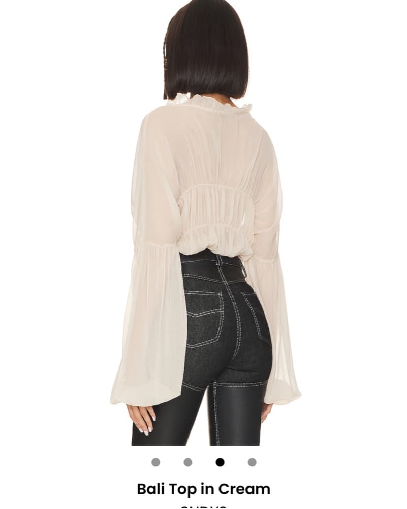 Flowy Bohemian Ruffle Blouse - Image 2
