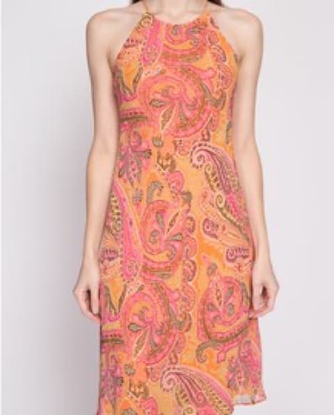 Vintage Ann Taylor 90s Silk Halter Dress - Image 3