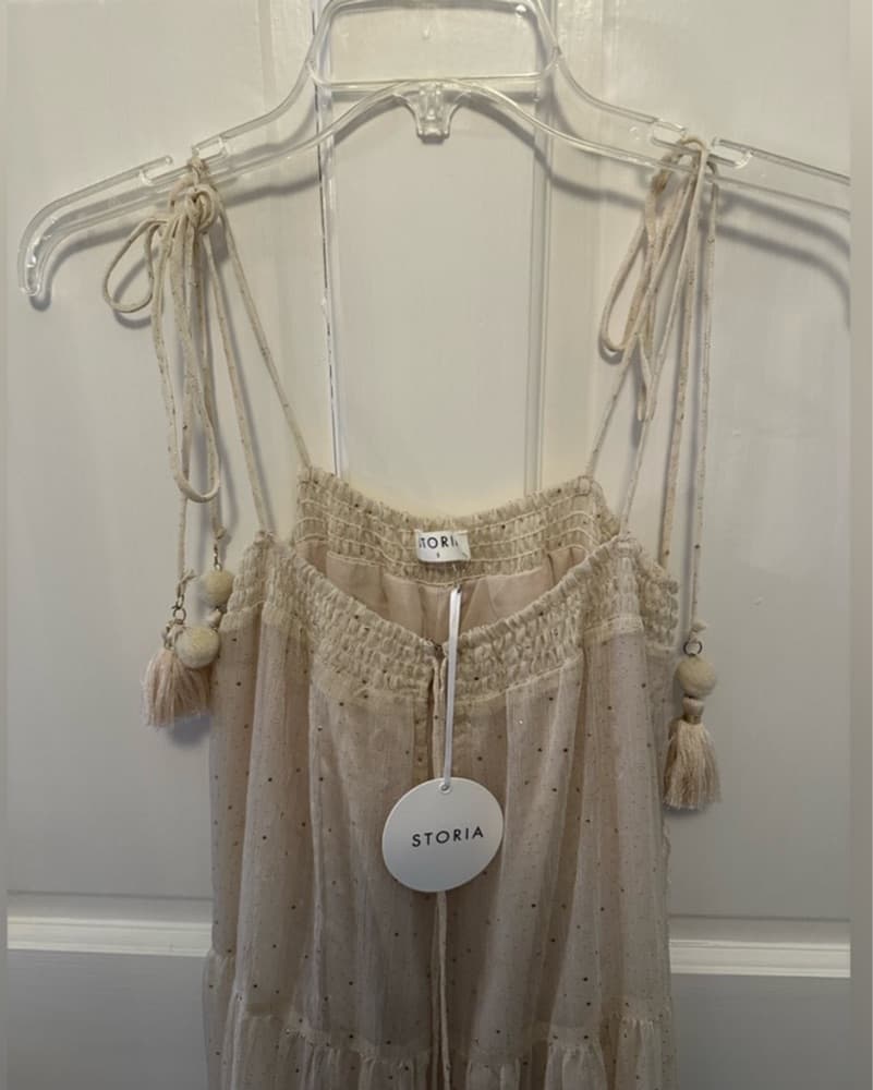 Storia Star Dotted Tassled Maxi Dress - Image 3