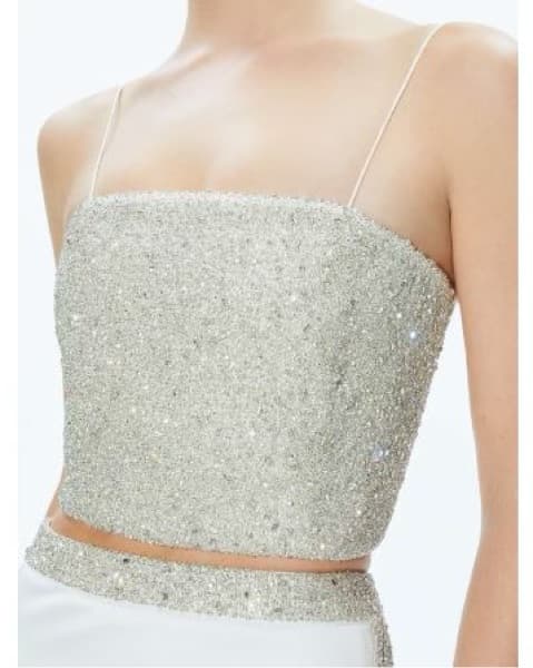 Alice + Olivia Embellished Crop Top - Image 5