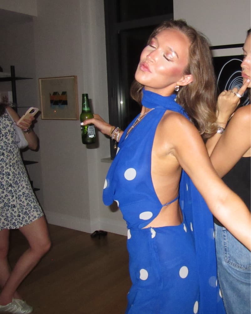 Zara Polka Dot Midi Dress - Image 3