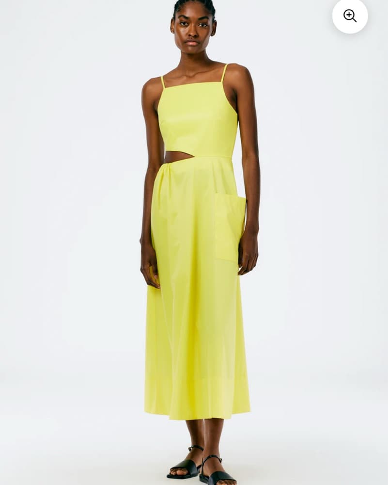 Tibi Yellow Italian Sporty Nylon Dress - Image 4