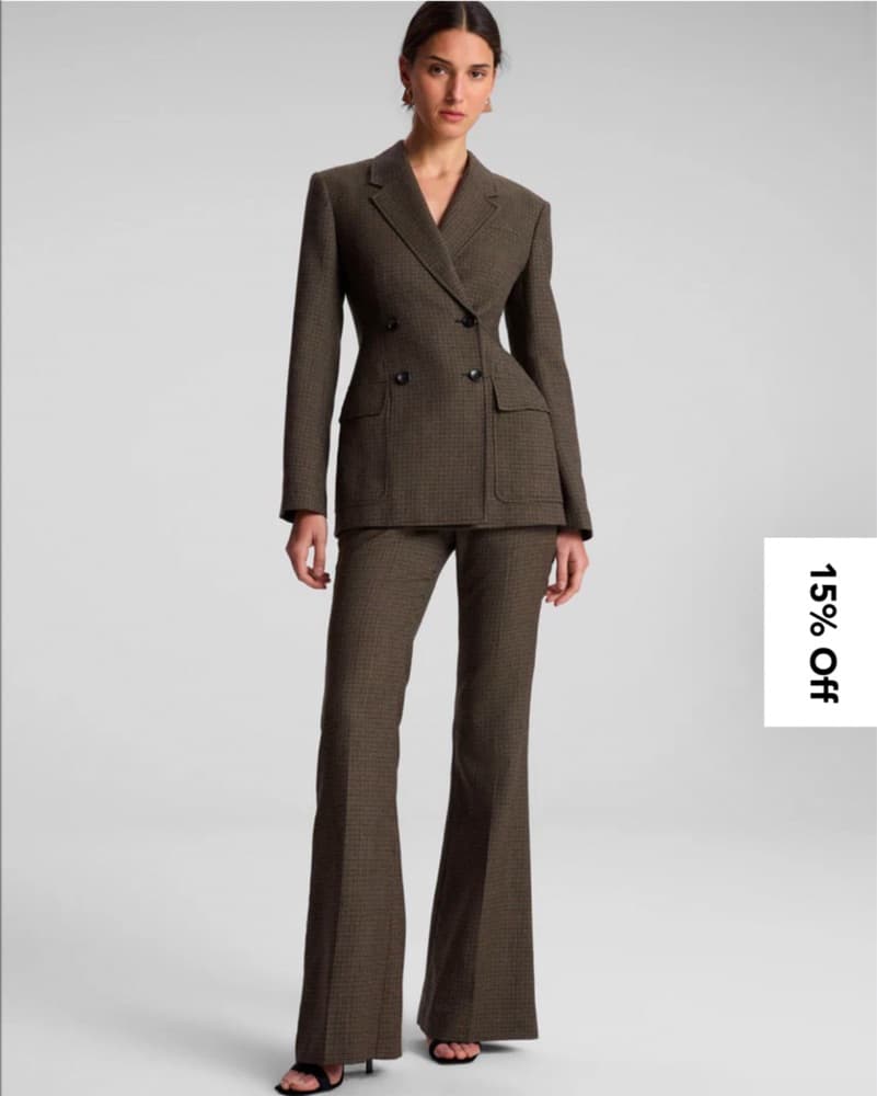 ALC Houndstooth Blazer and Pant Set - Image 1
