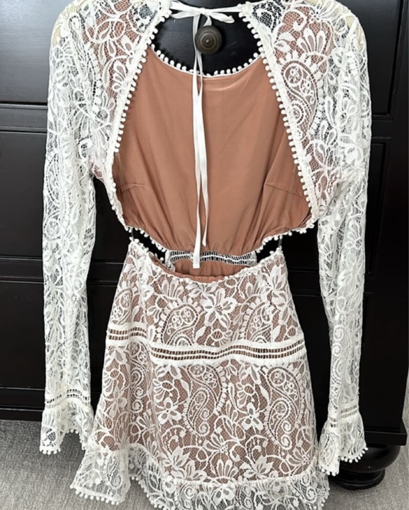 For Love And Lemon Lace White Dress - Image 2