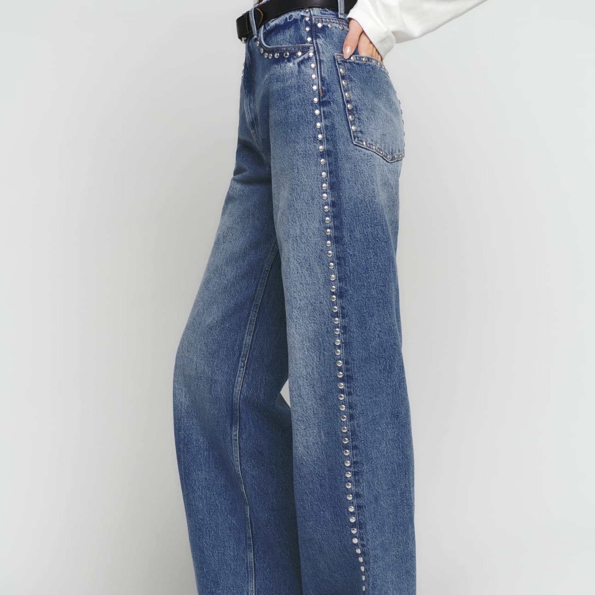 Reformation High Rise Wide Leg Jeans - Image 1