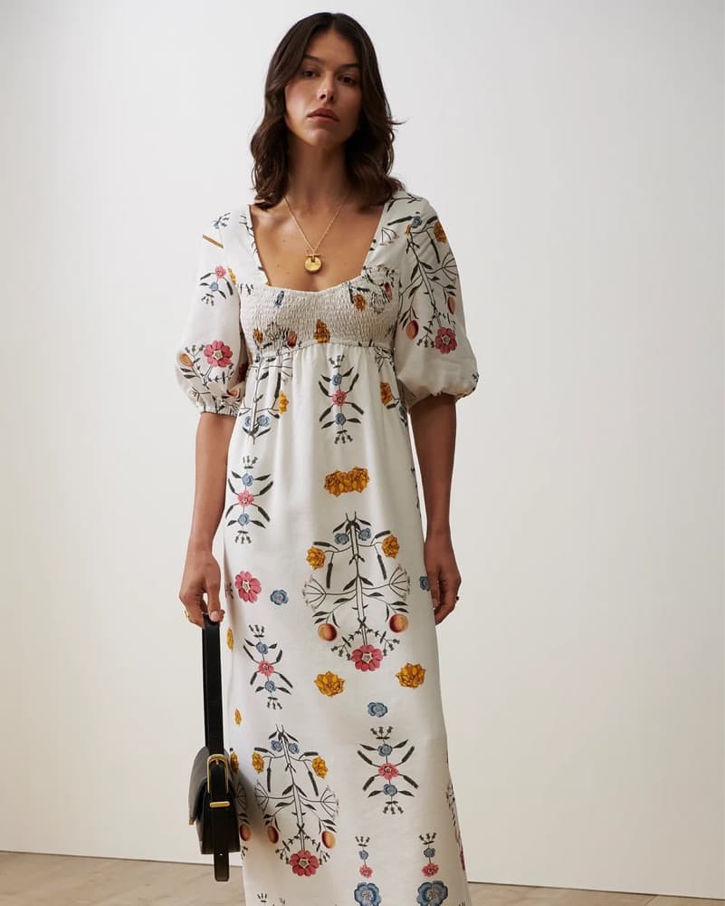 Elegant Floral Print Maxi Dress - Image 1