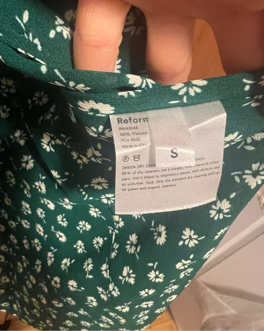 Reformation Lucky Mini Wrap Dress- Green - Image 4