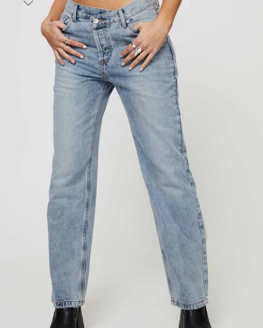 Princess Polly Holly Asymmetric Jeans - Image 1
