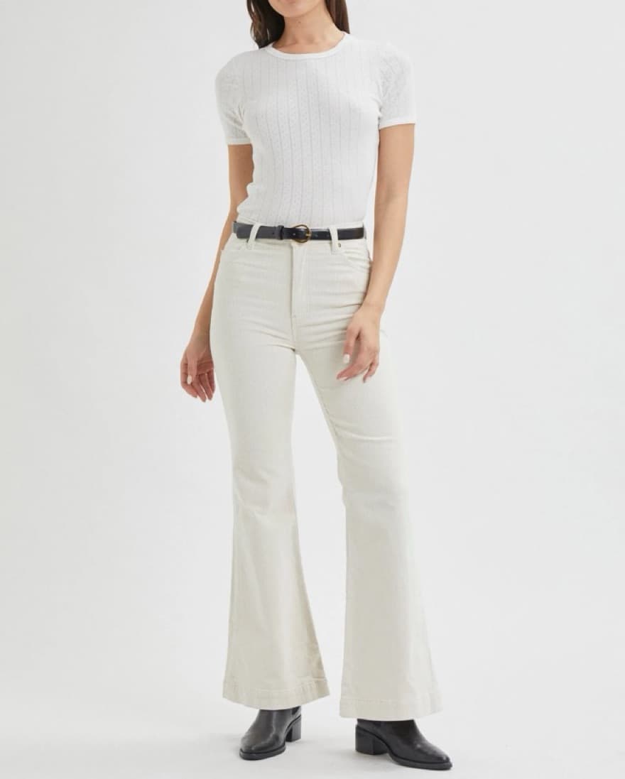 Rolla’s White Corduroy Flare Pants - Image 3
