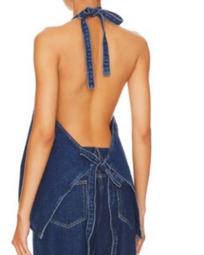 Denim Low Back Top - Image 2