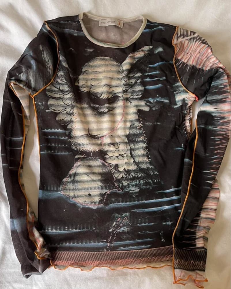 Cop Copine Angel Mesh Print Long Sleeve - Image 1