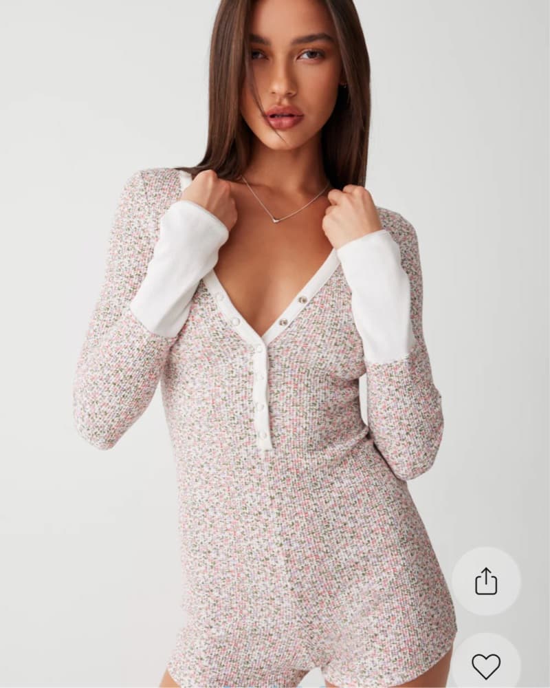 Frankies Bikinis Waffle Romper  - Image 1