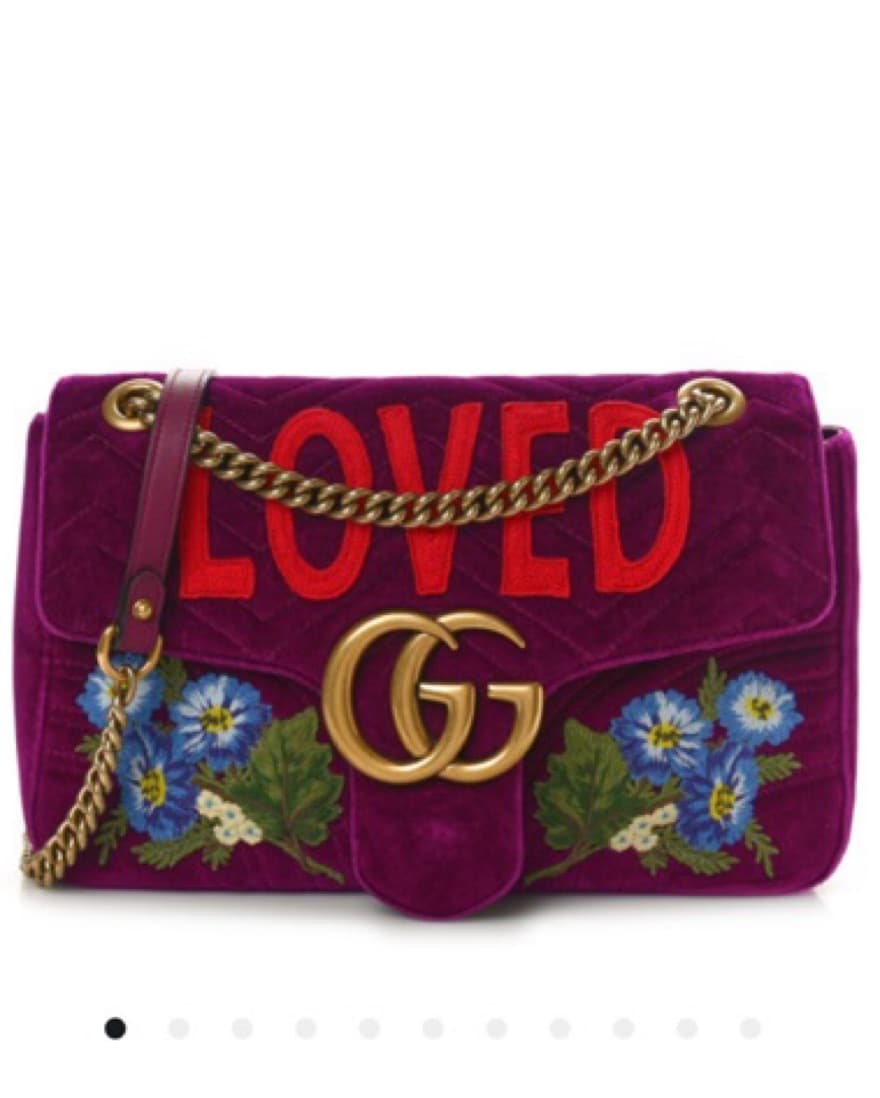 Gucci Fuschia Velvet GG Marmont - Image 1