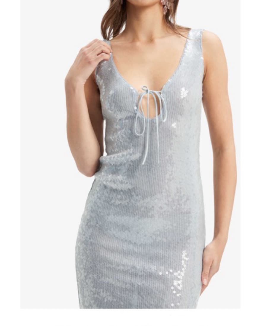 Isha Sequin Midi Dress In Light Blue - Image 2