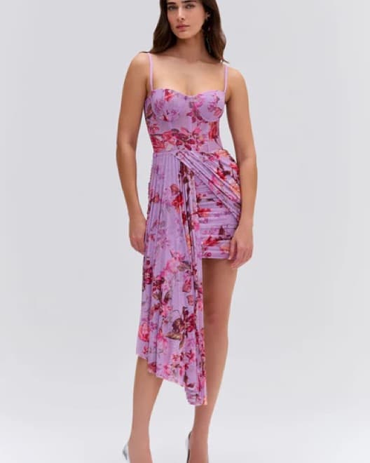 PatBO floral haze bustier mini dress - Image 1