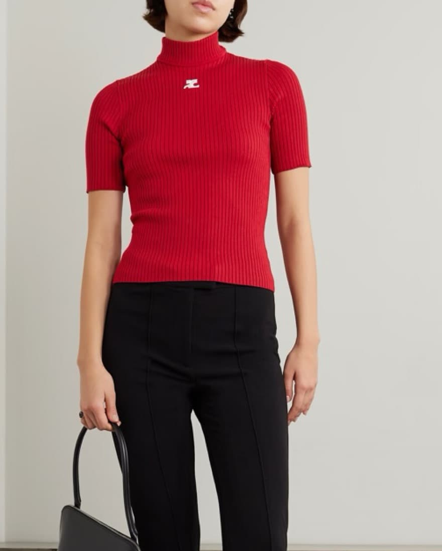 Courreges Reedition Rib Knit Top - Image 3