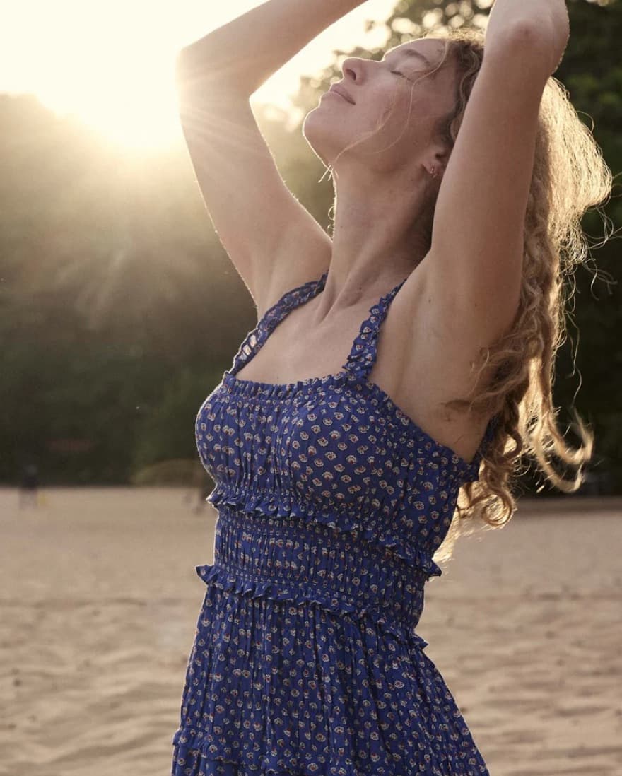 Doen Marianne Dress In Blue - Image 3