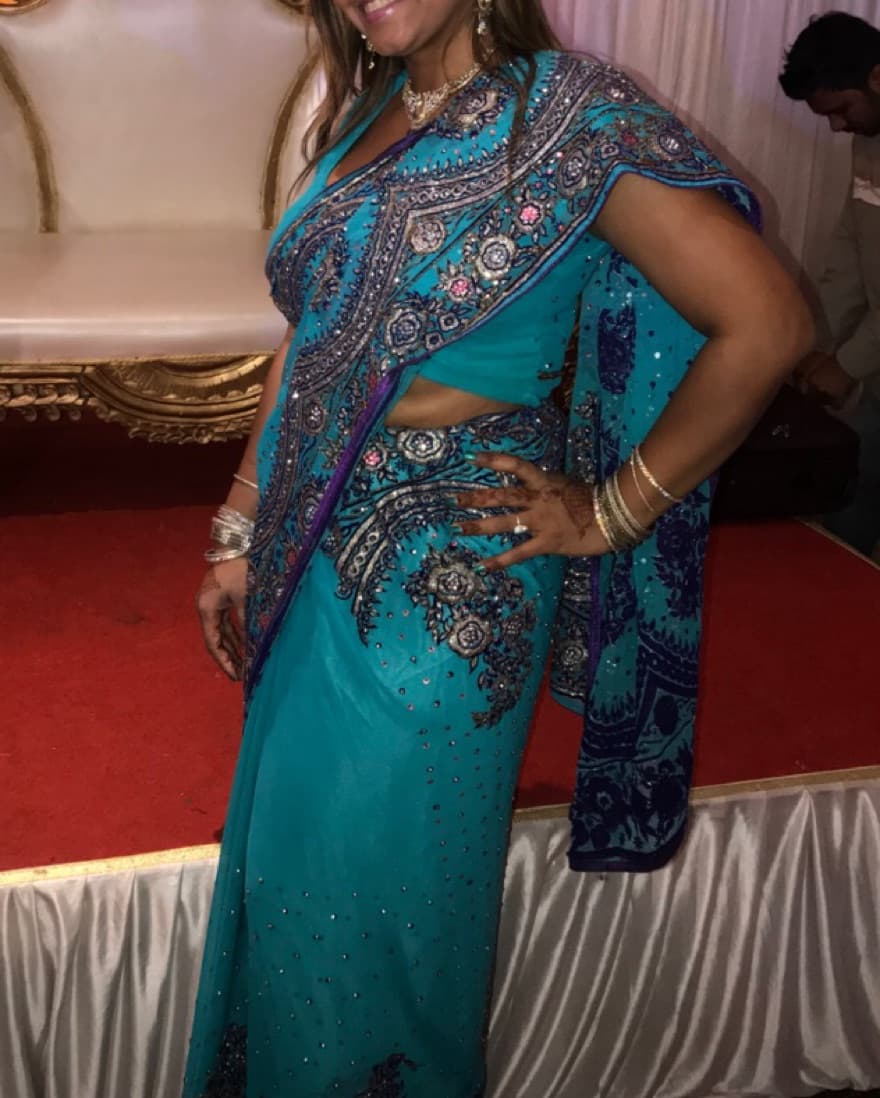 Turquoise blue & Purple Indian Wear  - Image 1