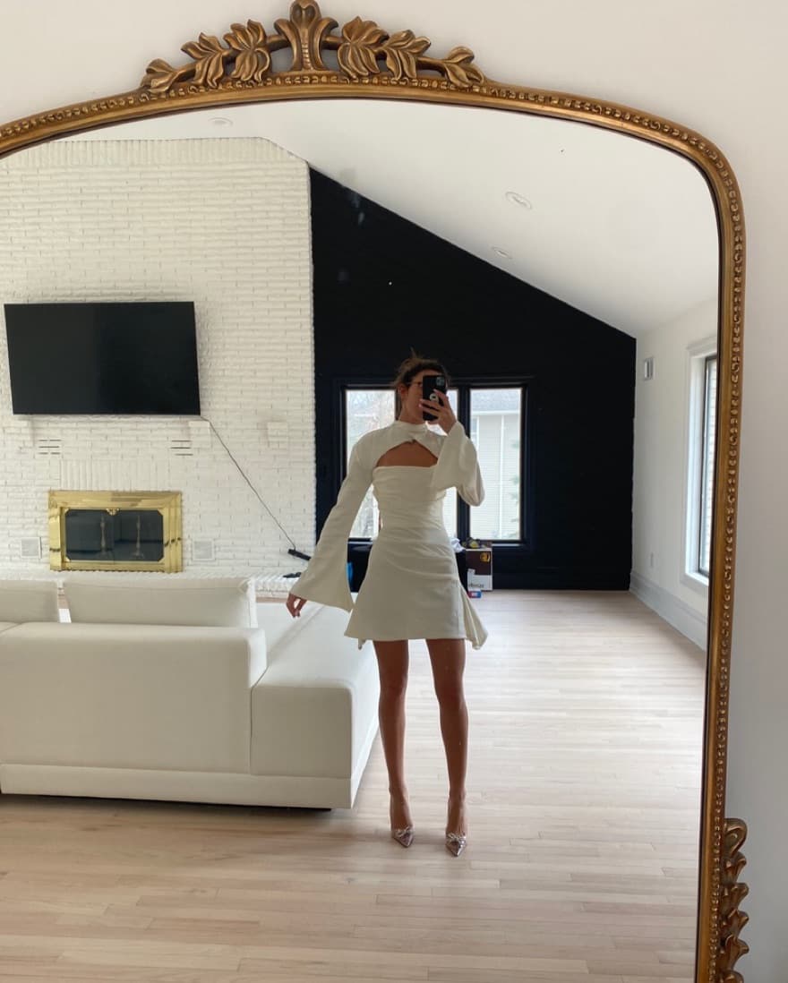 White Mini Corset Dress - Image 1