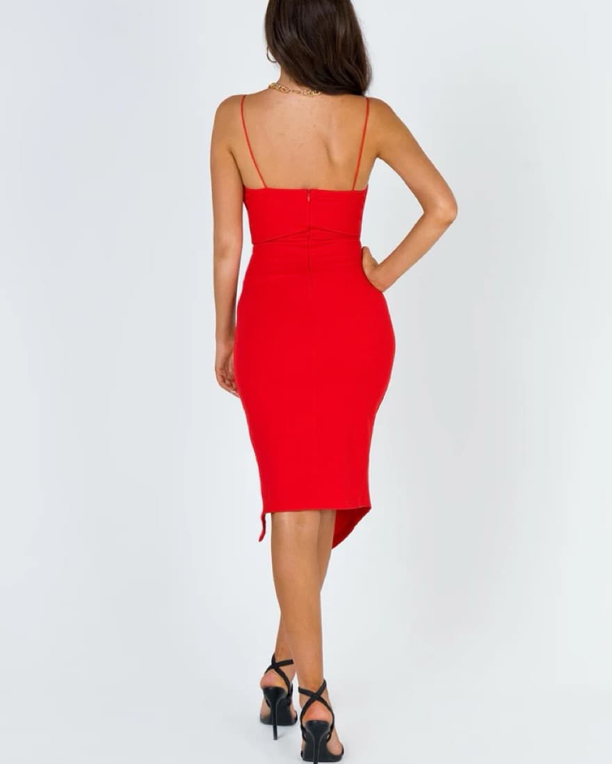 Princess Polly Red Midi Dress - Image 3