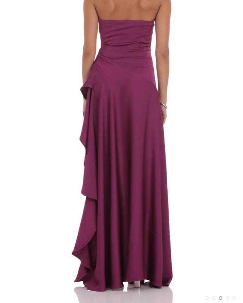 Lucy In The Sky Satin High Low Maxi Dre  - Image 6