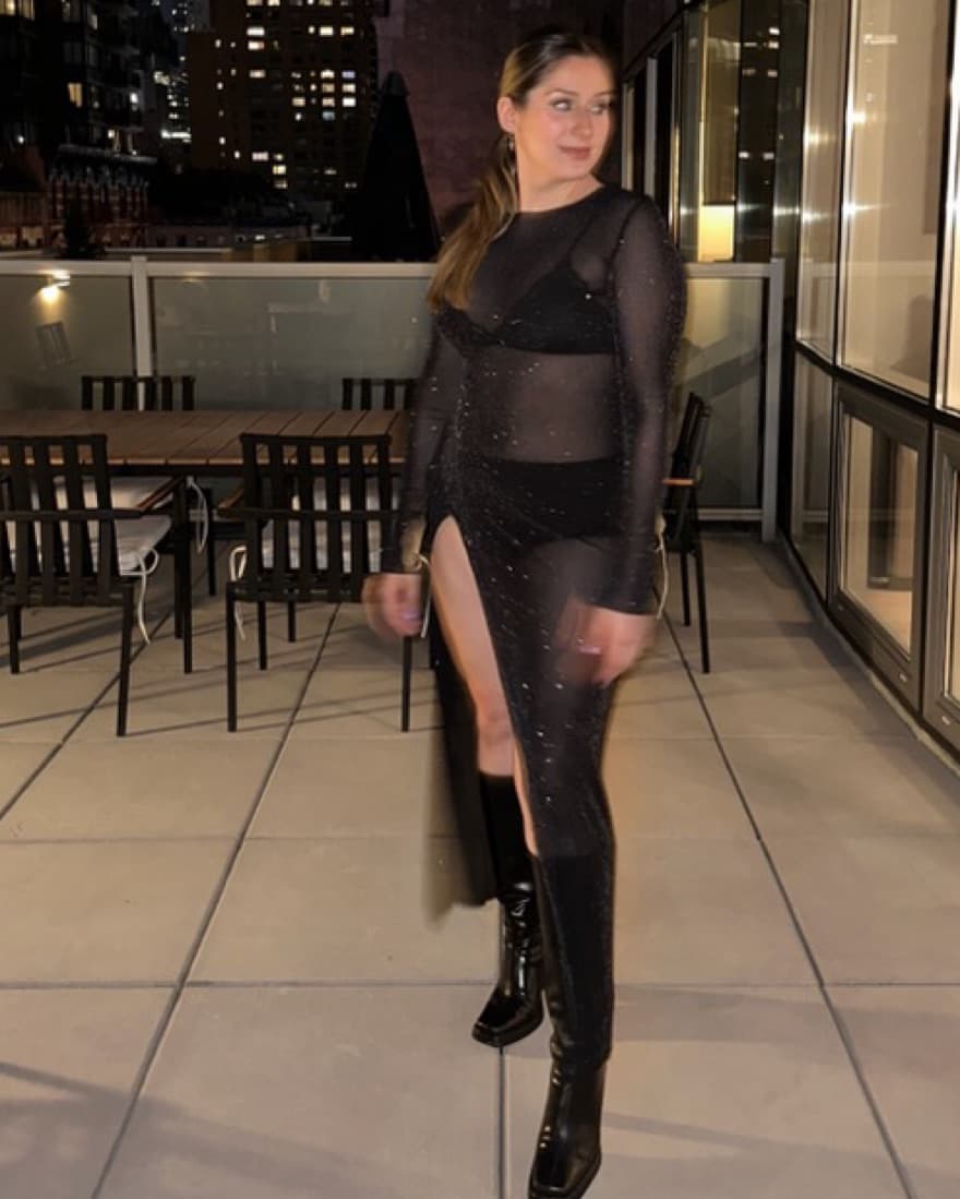 Edikted Glitter Mesh Maxi Dress - Image 2
