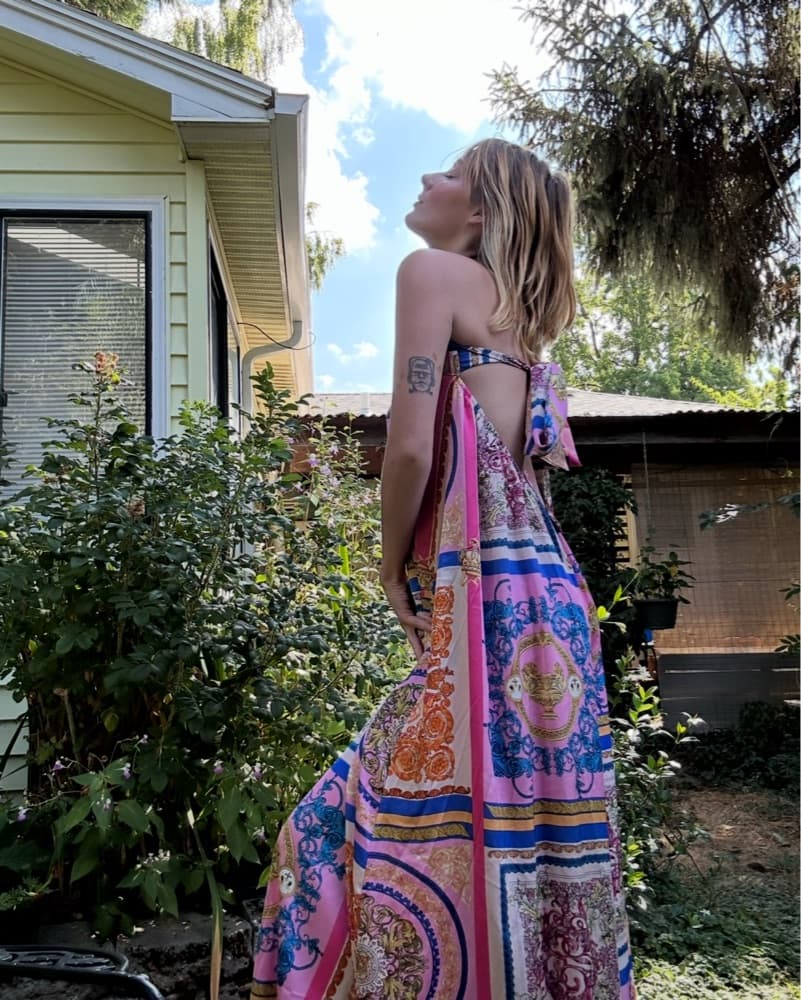 Colorful Strapless Wide Leg Jumpsuit - Image 3