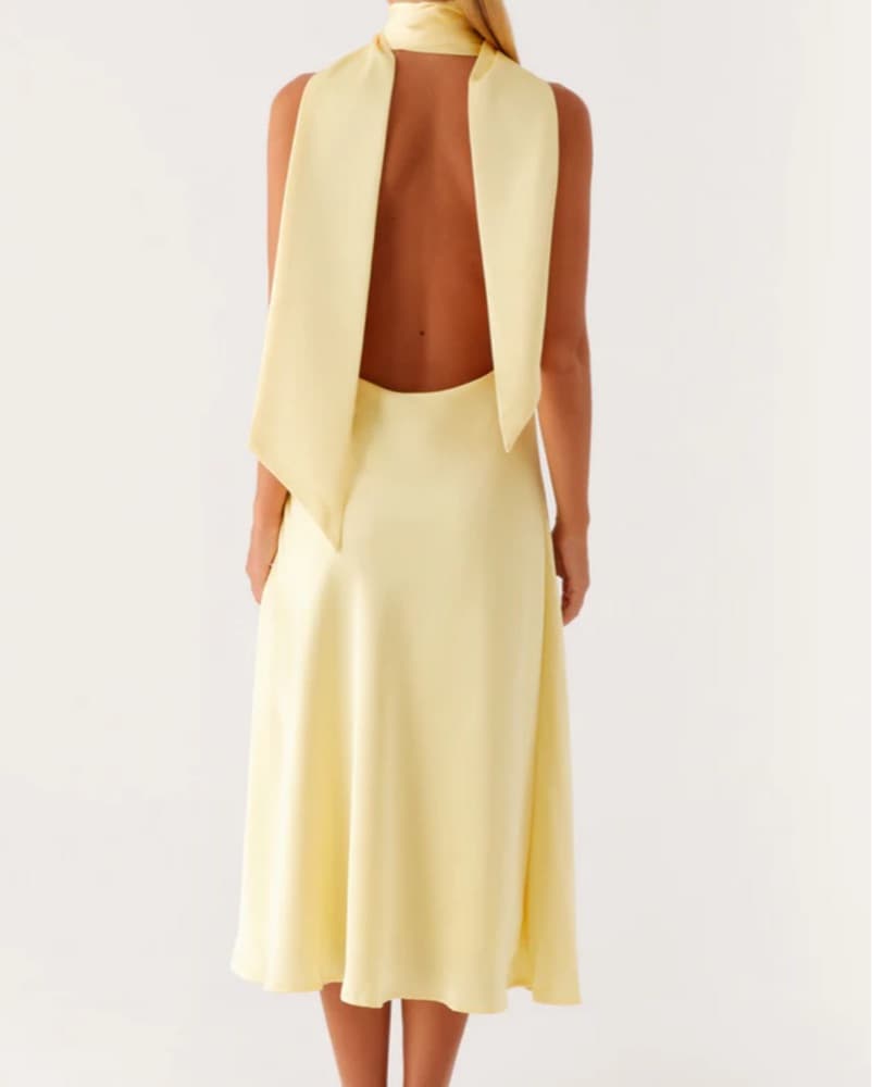 Sonny Midi Dress - Yellow - Image 2