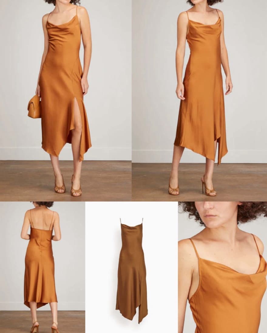 Copper Simkhai Nellie Satin Slip Dress - Image 1