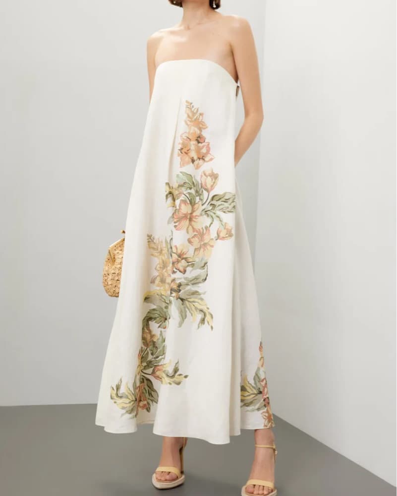 Significant Other Linen Floral Dress  - Image 1