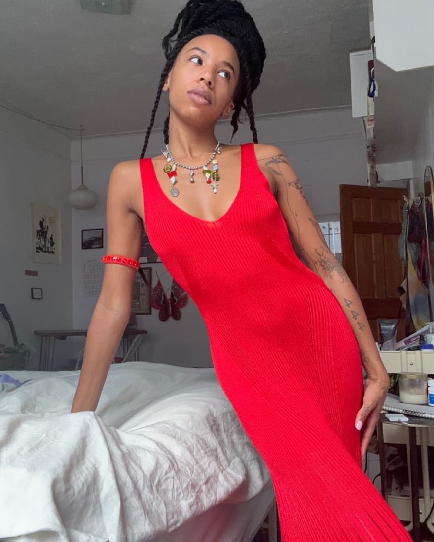 Alexander McQueen Red Knit Dress - Image 1