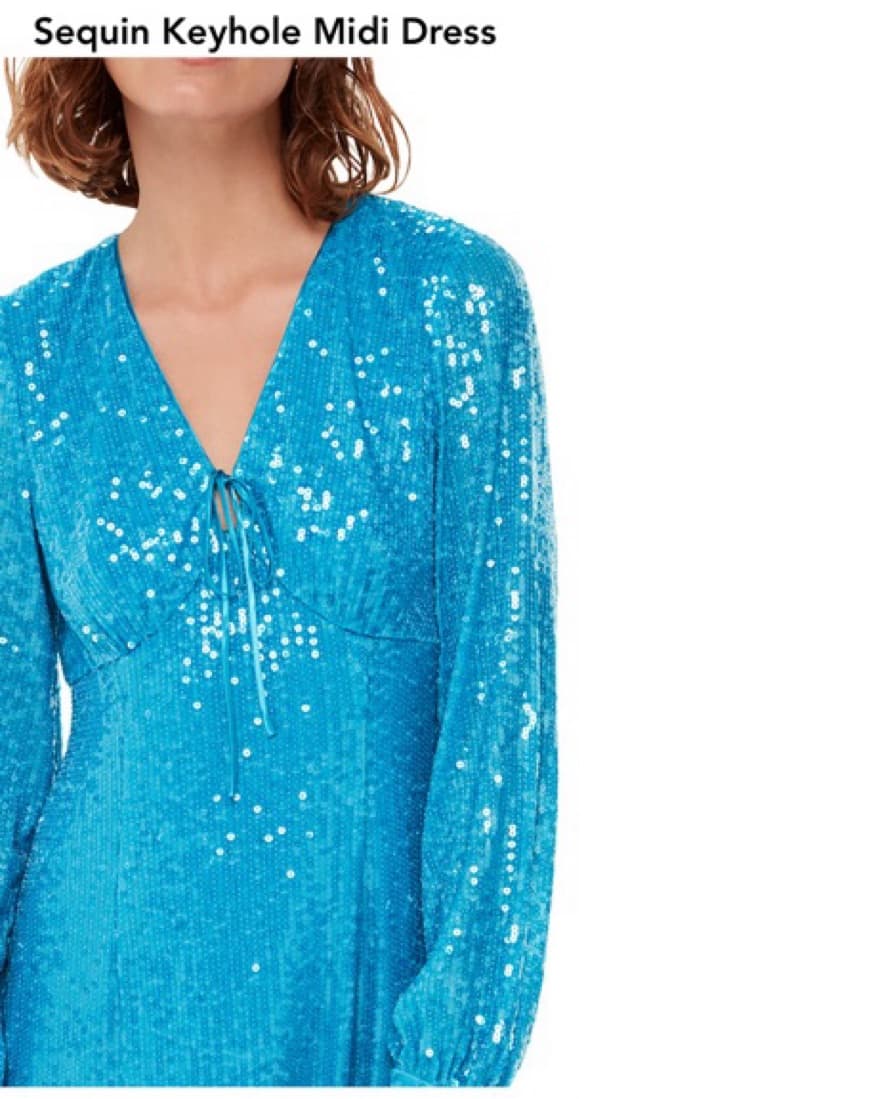Whistles- Sequin Keyhole Midi Dress - Image 3