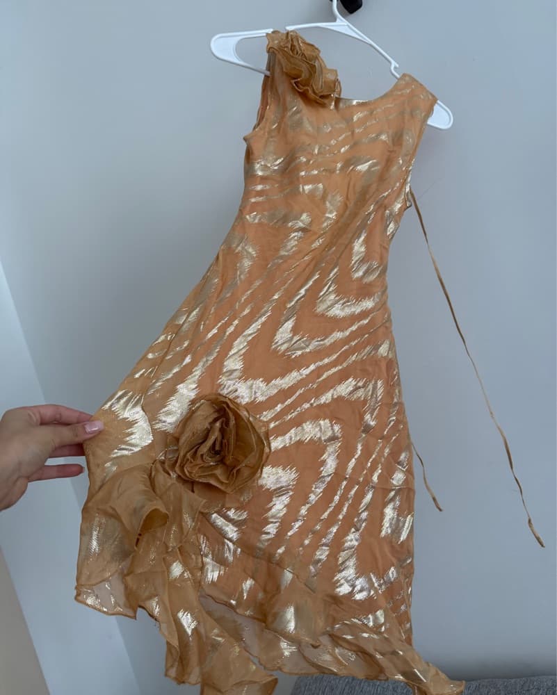 Glamorous Gold Sequin Dress - Image 1