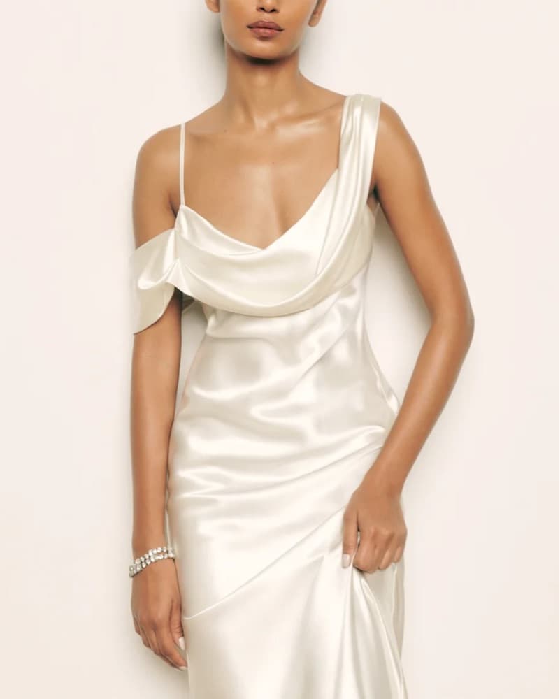 NWT Reformation Ronda Silk Dress - Image 2