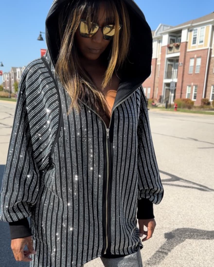 Oversized Sparkly Hoodie - Image 3