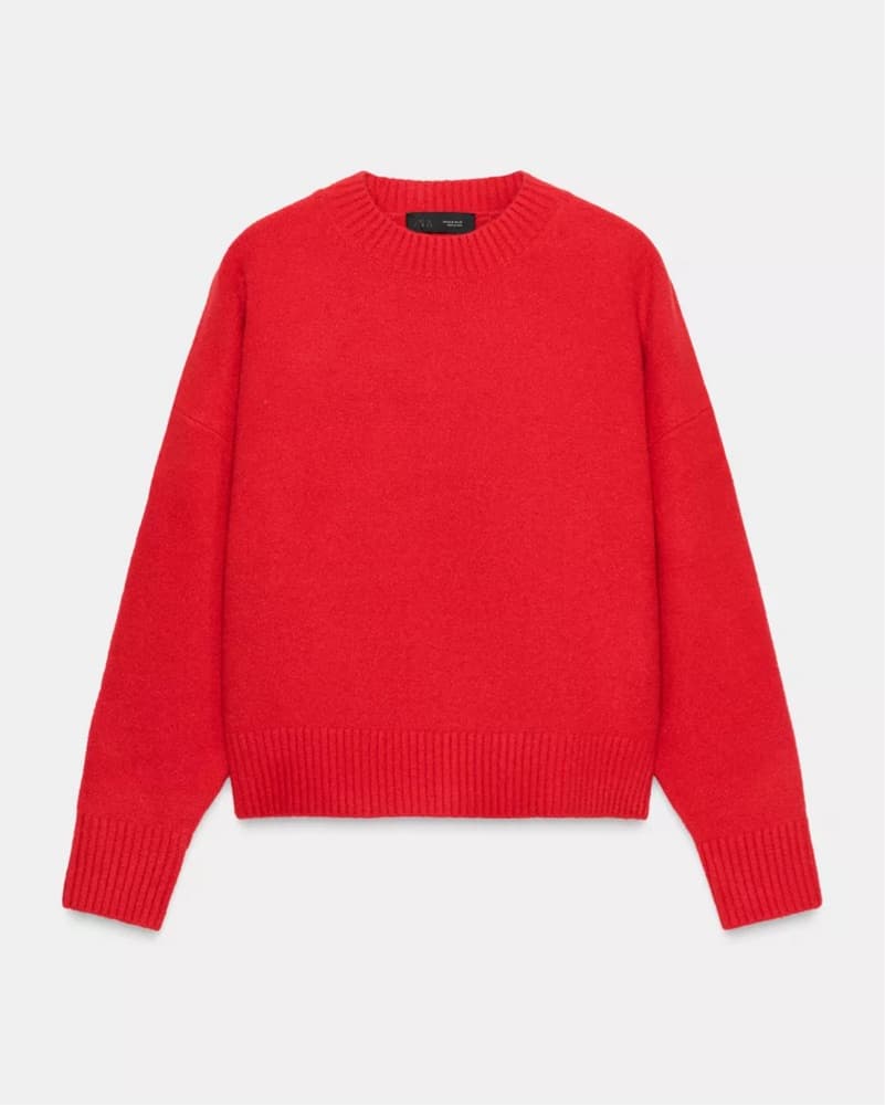 Red Crew Neck Sweater - Image 2