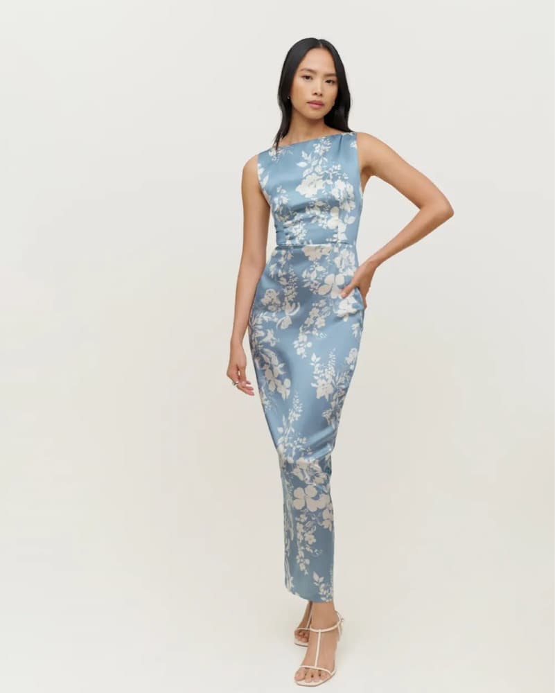 Reformation Silk Floral Dress - Image 1