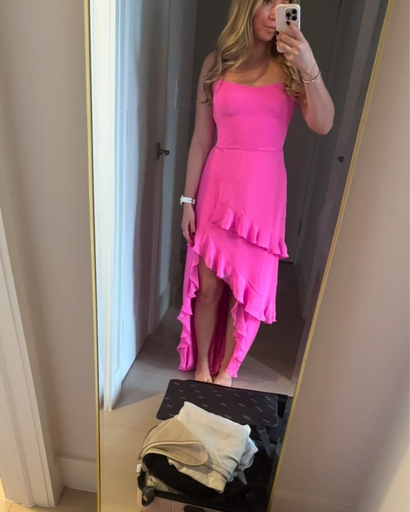 Amanda Uprichard Strapless Pink Maxi - Image 2