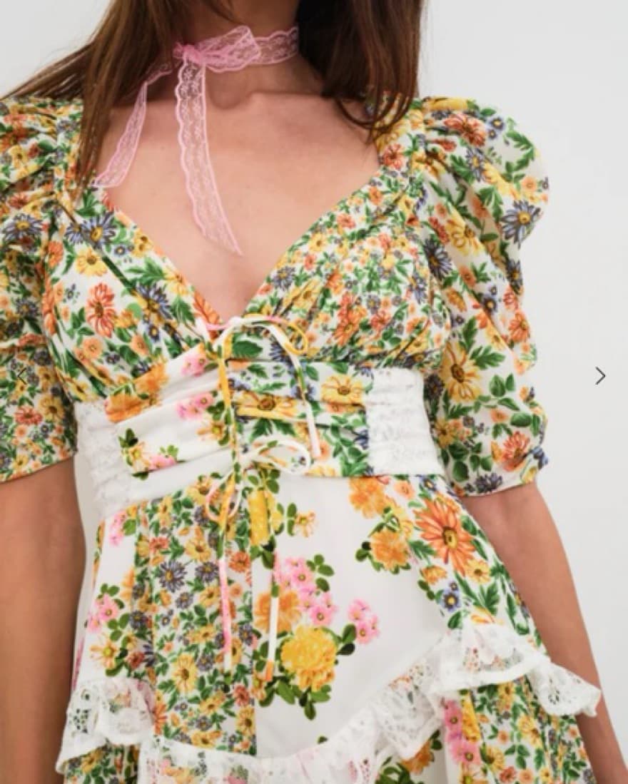 For Love & Lemons Rosalyn Mini Dress - Image 3
