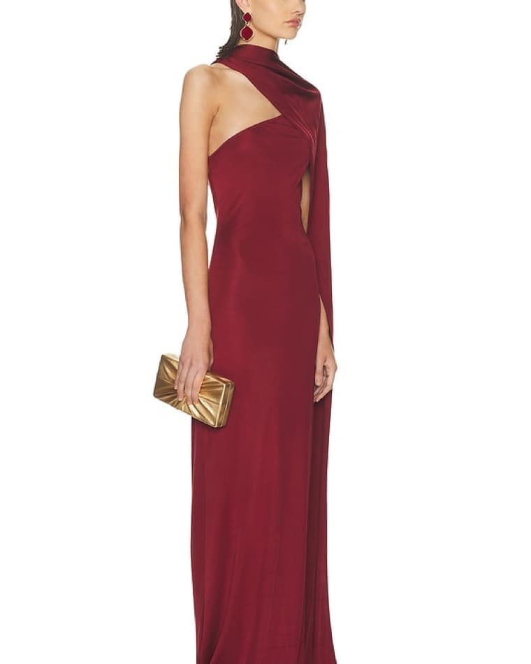 Helsa Muse Cape Jersey Dress - Image 2