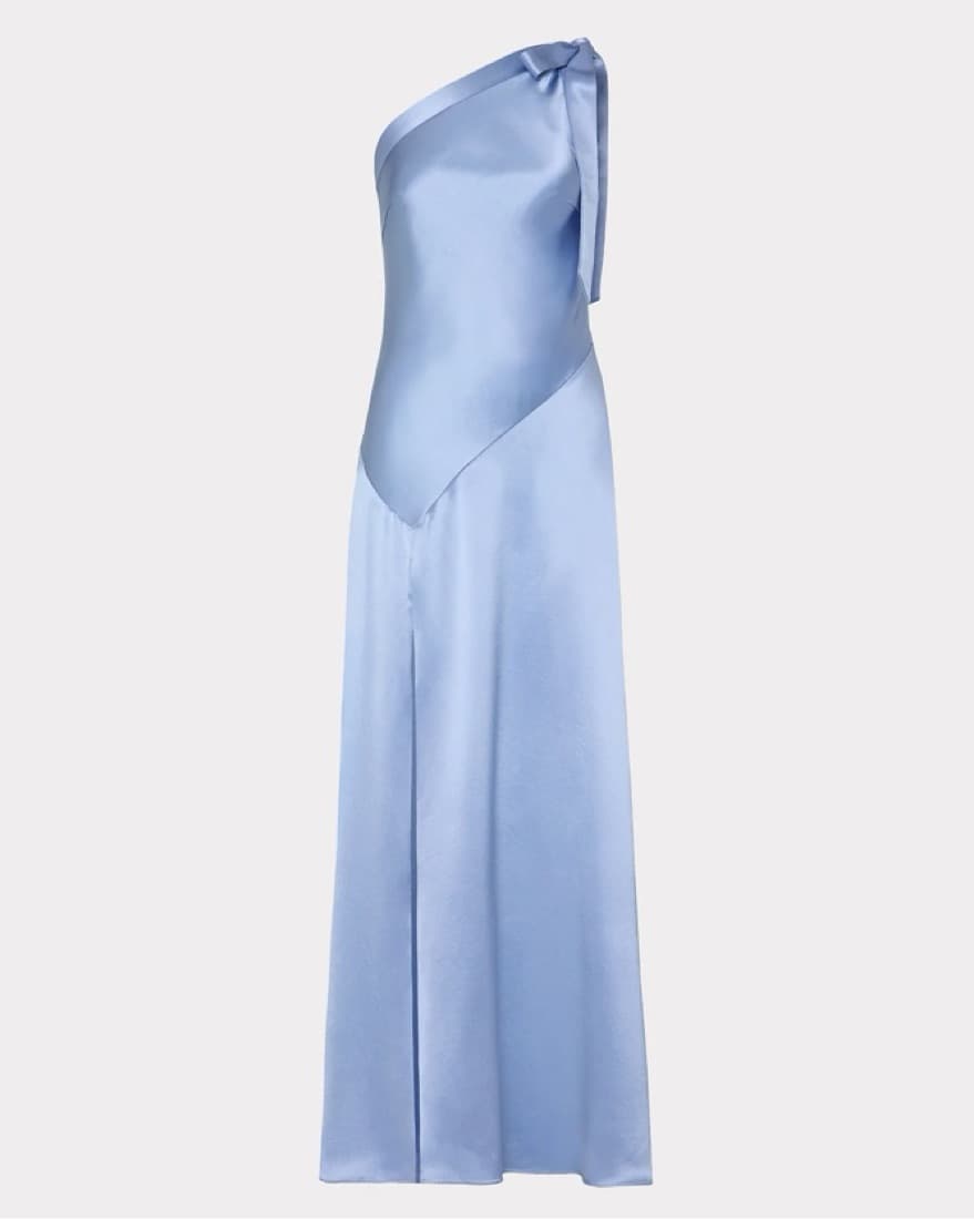 Milly Blue Satin Gown - Image 2
