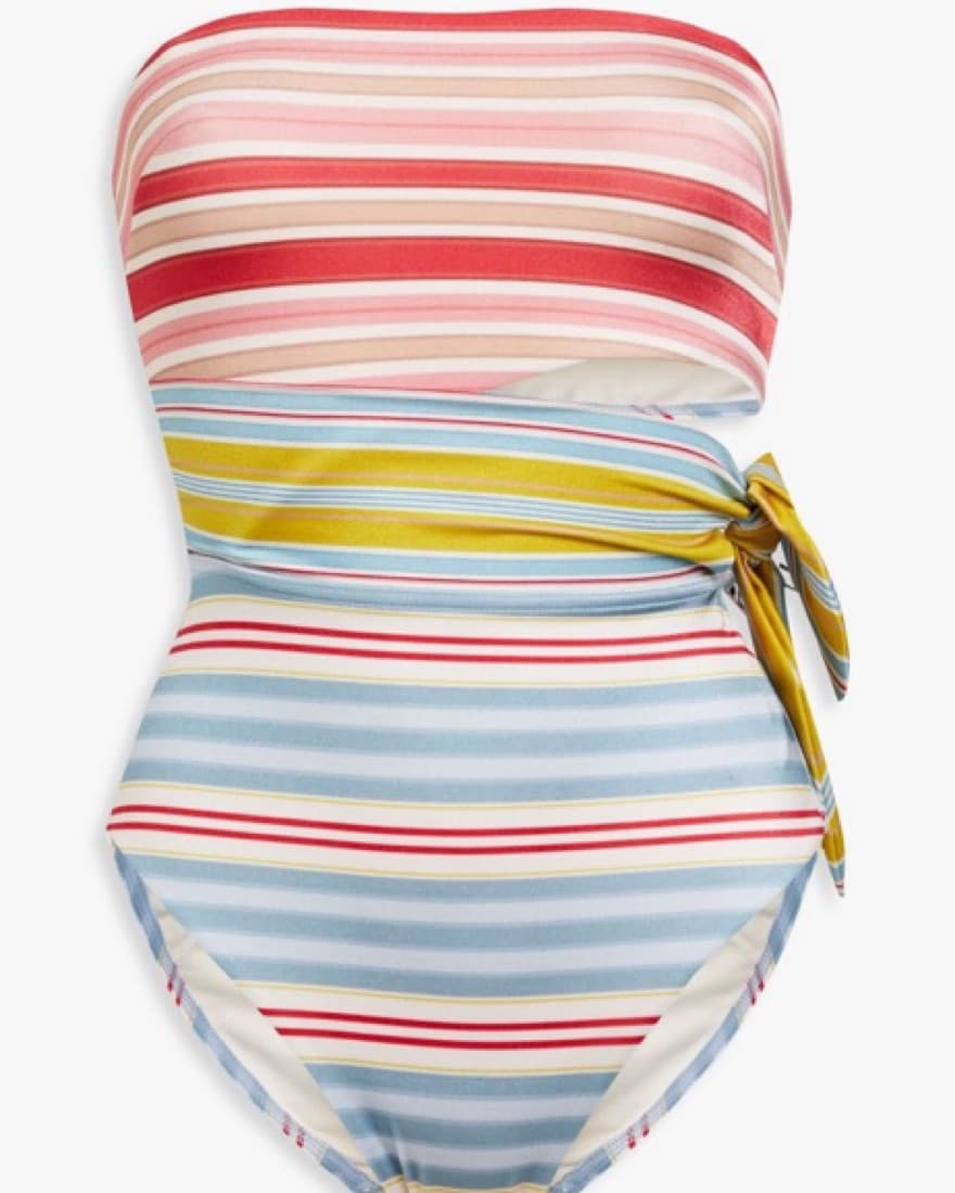 Zimmermann Cutout Striped Bandeau Swim - Image 4