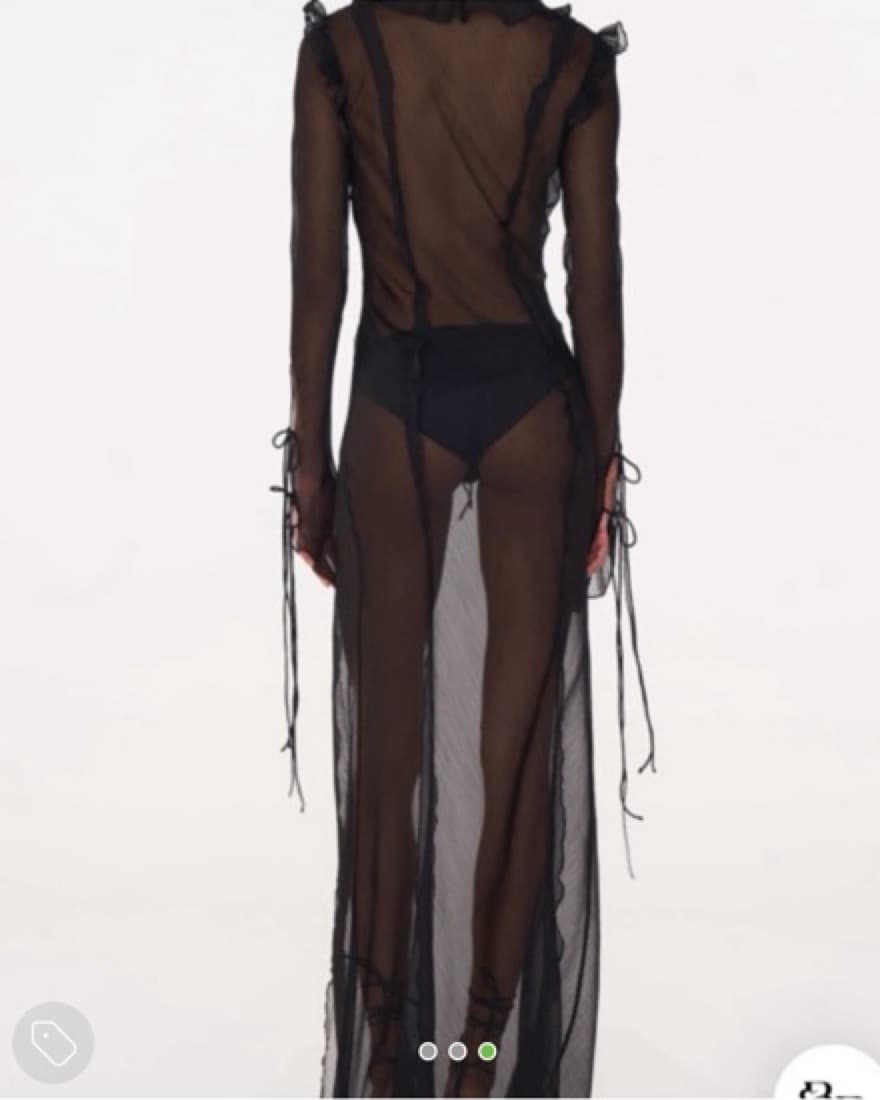 Rat & boa Sheer Black Maxi Dress - Image 3