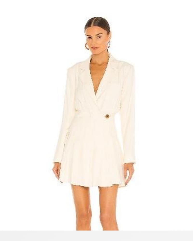 We Wore What Cream Blazer Dress - Image 2