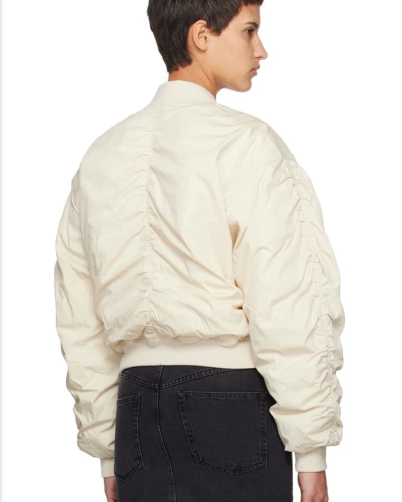 Cream Bomber Jacket - Image 3