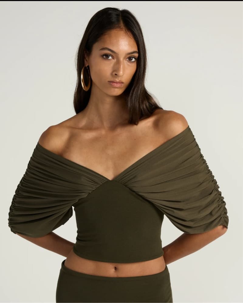 ance gria Neve Top In Olive - Image 1