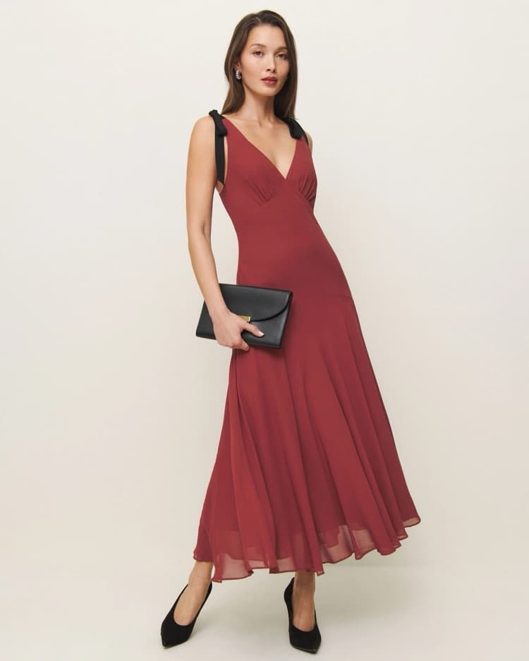 Reformation Red Anika Dress - Image 1