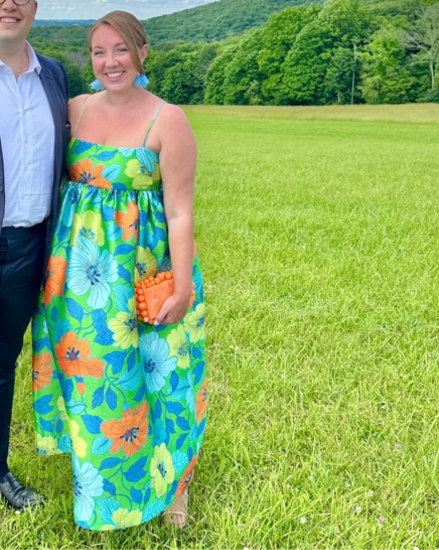 ALÉMAIS Floral satin midi dress - Image 2