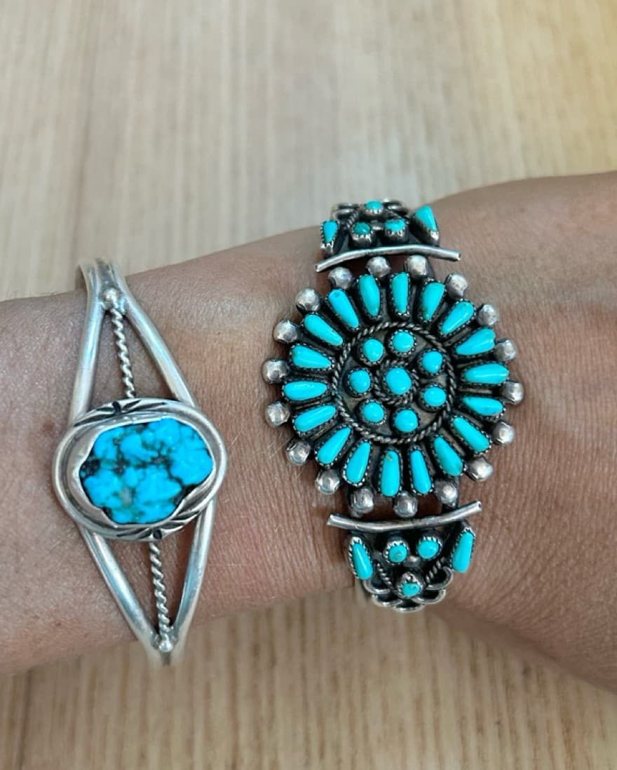  Native American Turquoise Bracelets - Image 2